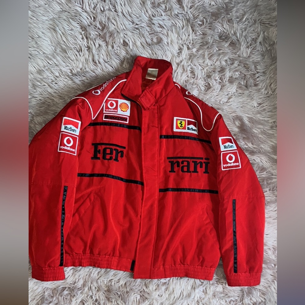 Vintage Ferrari racing jacket size xL men’s Marlboro patches